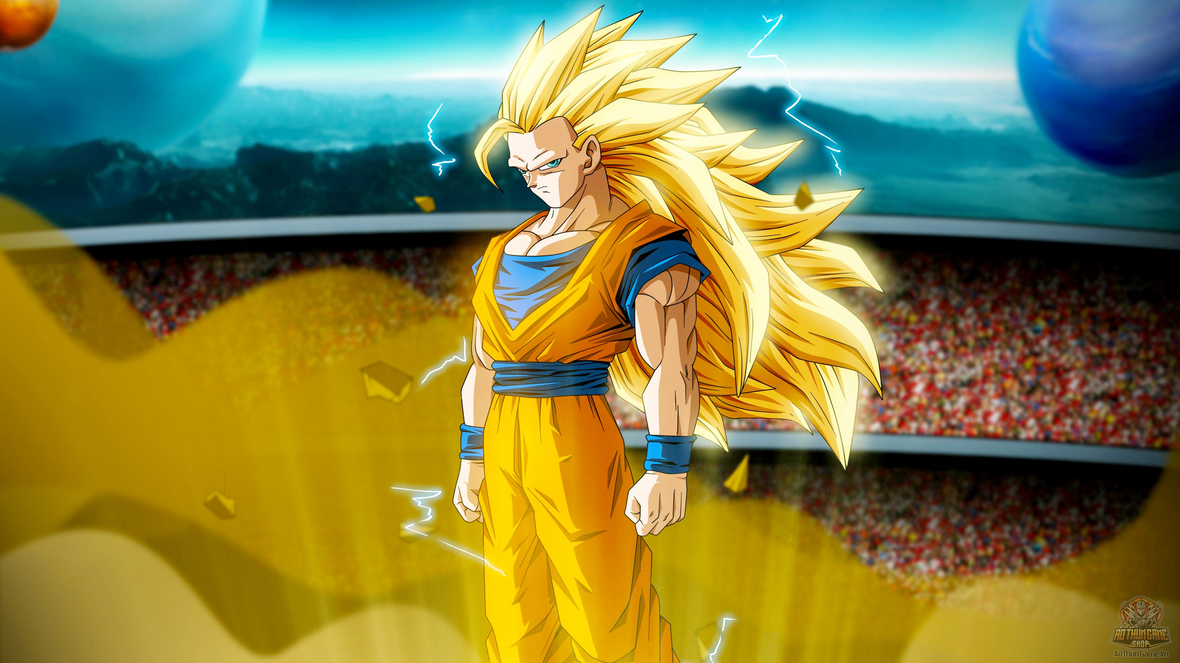 Tải hình nền Goku SSJ3 7 Viên Ngọc Rồng Full HD